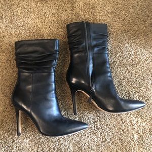 Halston Heritage Heather Black Leather Boot